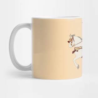 Moroccan Horse with His Saddle - Tbourida - Moroccan Equestrian Art Mug